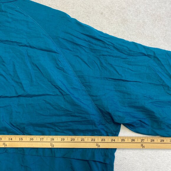 Vintage Reebok Track Jacket Mens M Green Full Zip Big Logo Windbreaker 90s - Picture 14 of 16